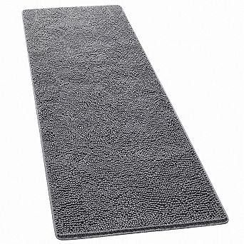 Shaggy Chenille Bathroom Rug Soft Absorbent Non Slip Washable Floor Mat