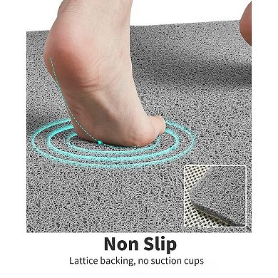 Non-Slip Quick-Dry Shower Mat,For Textured Tiles & Bathtubs, Easy Clean