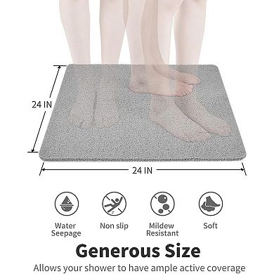 Non-Slip Quick-Dry Shower Mat,For Textured Tiles & Bathtubs, Easy Clean
