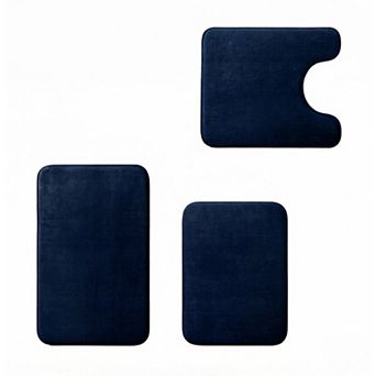 Rugs Sets 3 pc Ultra Soft Quick Dry Bath Mat Set, Non Slip Rugs for Bathroom Shower Floor