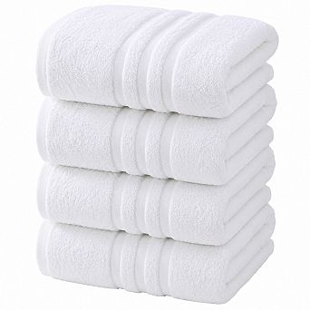 Soft Absorbent Long Staple Cotton Bath Towels Everyday Use Easy Care
