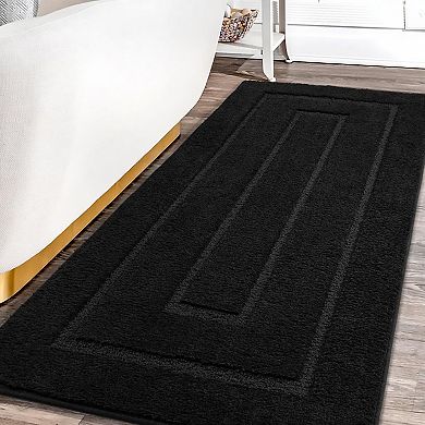 Soft Absorbent Non Slip Washable Microfiber Bathroom Runner Rug