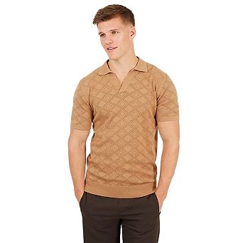 Brave Soul Mens Open Collar Short-Sleeved Polo Shirt
