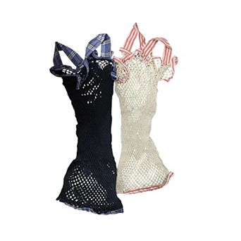 Cotton Mesh Shopping Bags 2 Pack for Farmers Market, Produce, Fruits, Vegetables Storage & Beach