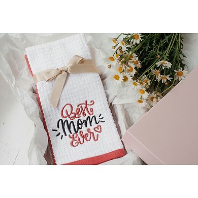 Cotton Kitchen Towel Set of 2, Soft, Absorbent Dish Towels for Cooking, Drying & Cleaning