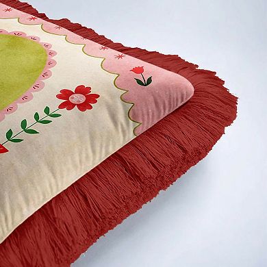 Modern Royal Cat Fringed Throw Pillow Cover Set of 2