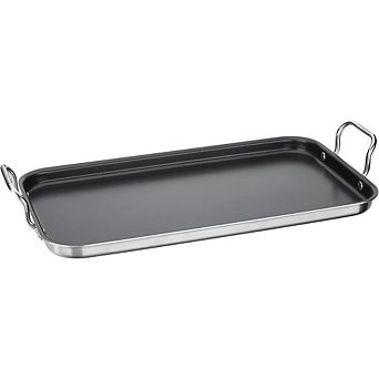 Triple Ply Stainless Non-Stick Double Burner Griddle