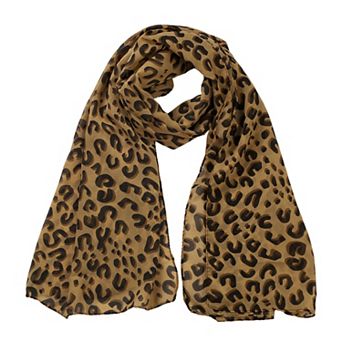 Leopard Cheetah Animal Print Chiffon Scarf Beach Wrap Shawl Women's Scarves