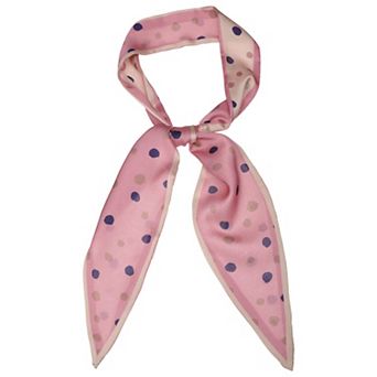 Women Polka Dot Print Small Skinny Scarf Sharp Neck Scarves Double-Sided Long Neckerchief
