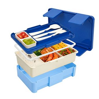 Bento Box Adult Lunch Box, 1450ml Leak-Proof Meal Prep Container for Work Travel