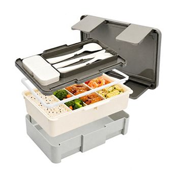 Bento Box Adult Lunch Box, 1450ml Leak-Proof Meal Prep Container for Work Travel