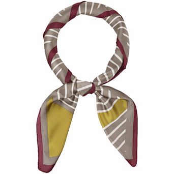 Women's Striped Satin Scarf Shawl Large Square Silk Feeling Neck Scarves Head Wraps Neckerchief