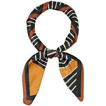 Women's Striped Satin Scarf Shawl Large Square Silk Feeling Neck Scarves Head Wraps Neckerchief