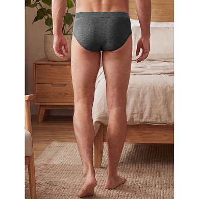 Men's 4 Pack Triangle Underwear Mid Waist Solid Soft Breathable Daily Briefs