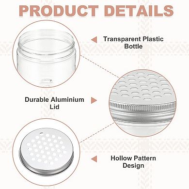 6.8 oz 6Pcs Air Freshener Tin Round Refillable Spice Containers Transparent