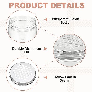 5.1 oz 6Pcs Air Freshener Tin Round Refillable Spice Containers Transparent