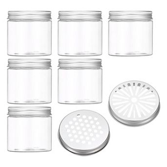 6.8 oz 6 pc Empty Scent Beads Container, with Hollow Lid Plastic Transparent