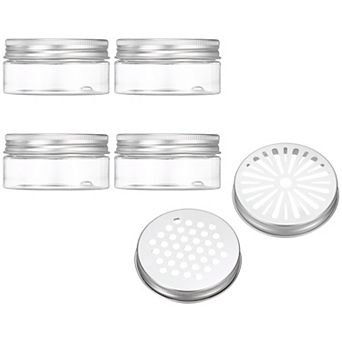2.7 oz 4 pc Empty Scent Beads Container, with Hollow Lid Plastic Transparent
