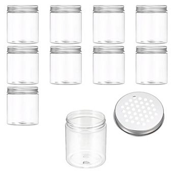 8.5 oz 10 pc Air Freshener Tin Round Refillable Spice Containers Transparent