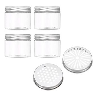 5.1 oz 4 pc Empty Scent Beads Container, with Hollow Lid Plastic Transparent