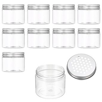 5.1 oz 10 pc Air Freshener Tin Round Refillable Spice Containers Transparent
