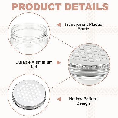 3.4 oz 6Pcs Air Freshener Tin Round Refillable Spice Containers Transparent