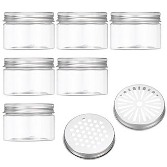 4.1 oz 6 pc Empty Scent Beads Container, with Hollow Lid Plastic Transparent
