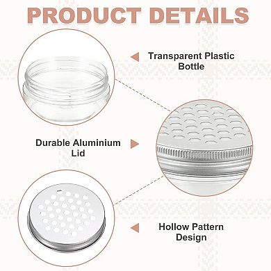 2.7 oz 6Pcs Air Freshener Tin Round Refillable Spice Containers Transparent