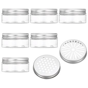 2.7 oz 6 pc Empty Scent Beads Container, with Hollow Lid Plastic Transparent