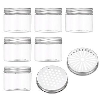 5.1 oz 6 pc Empty Scent Beads Container, with Hollow Lid Plastic Transparent