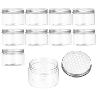 4.1 oz 10 pc Air Freshener Tin Round Refillable Spice Containers Transparent