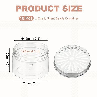 4.1 oz 10Pcs Empty Scent Beads Container Transparent
