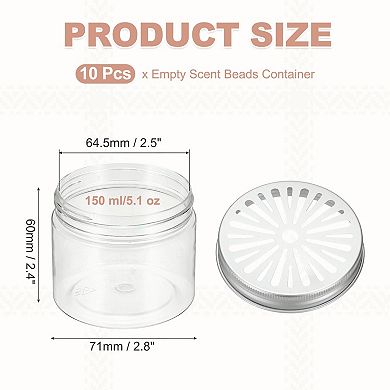 5.1 oz 10Pcs Empty Scent Beads Container Transparent