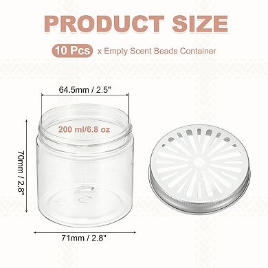 6.8 oz 10Pcs Empty Scent Beads Container Transparent