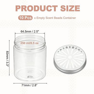 8.5 oz 10Pcs Empty Scent Beads Container Transparent