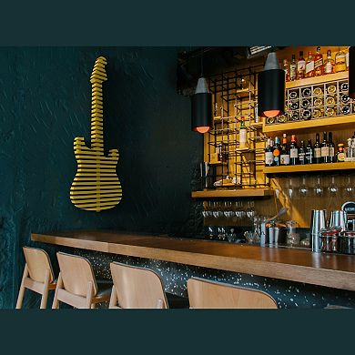 Elvis Parametric 3D Guitar Wall Decor Modern Sculptural & Contemporary Architectural Wall Décor