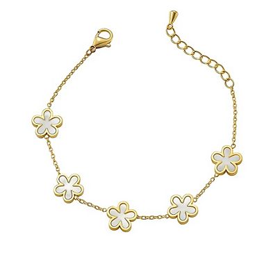 Daisy Bloom Seashell Bracelet