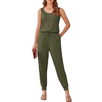 Ekouaer Jumpsuits Casual Summer Romper Dressy Vacation One Piece Outfits Fashion Travel Clothes