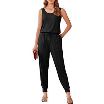 Ekouaer Jumpsuits Casual Summer Romper Dressy Vacation One Piece Outfits Fashion Travel Clothes