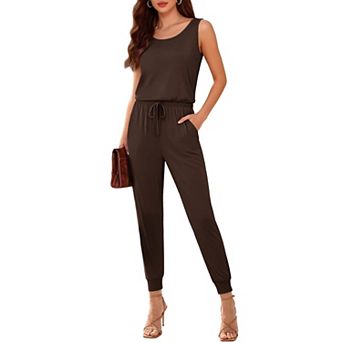 Ekouaer Jumpsuits Casual Summer Romper Dressy Vacation One Piece Outfits Fashion Travel Clothes