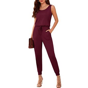 Ekouaer Jumpsuits Casual Summer Romper Dressy Vacation One Piece Outfits Fashion Travel Clothes