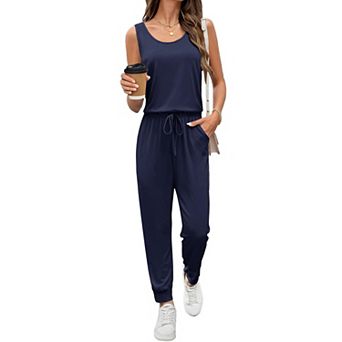 Ekouaer Jumpsuits Casual Summer Romper Dressy Vacation One Piece Outfits Fashion Travel Clothes