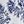 Floral White Blue