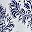 Floral White Blue