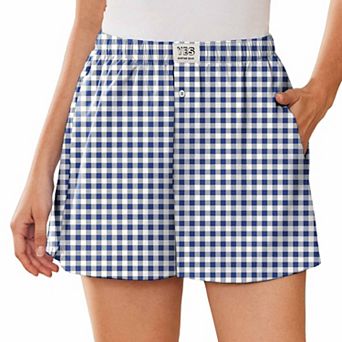 Ekouaer Women Shorts Y2k Summer Casual Wide Leg Lounge Pajama Shorts Beach Bottoms