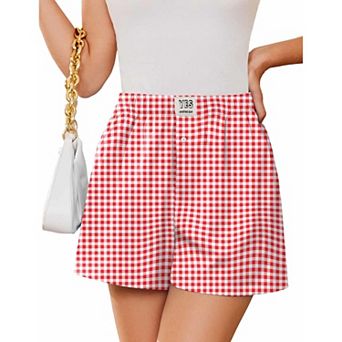 Ekouaer Women Shorts Y2k Summer Casual Wide Leg Lounge Pajama Shorts Beach Bottoms