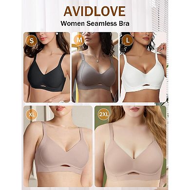Avidlove Wireless Seamless Bra Full Coverage Comfortable Supportive Everyday Bralette