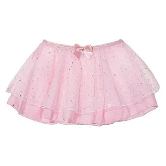 Girl's Sparkle Ballet Skirt Danz N Motion Elastic Waist Bow