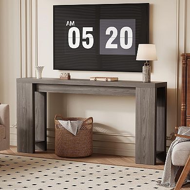 Farmhouse Console Table,Narrow Entryway Table,Rectangular Sofa Table,Wood Sofa Console Behind Couch