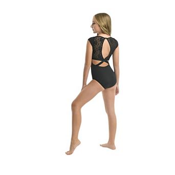 Girl's Cap Sleeve Dance Leotard by Danz N Motion Lace Back Ballet Jazz